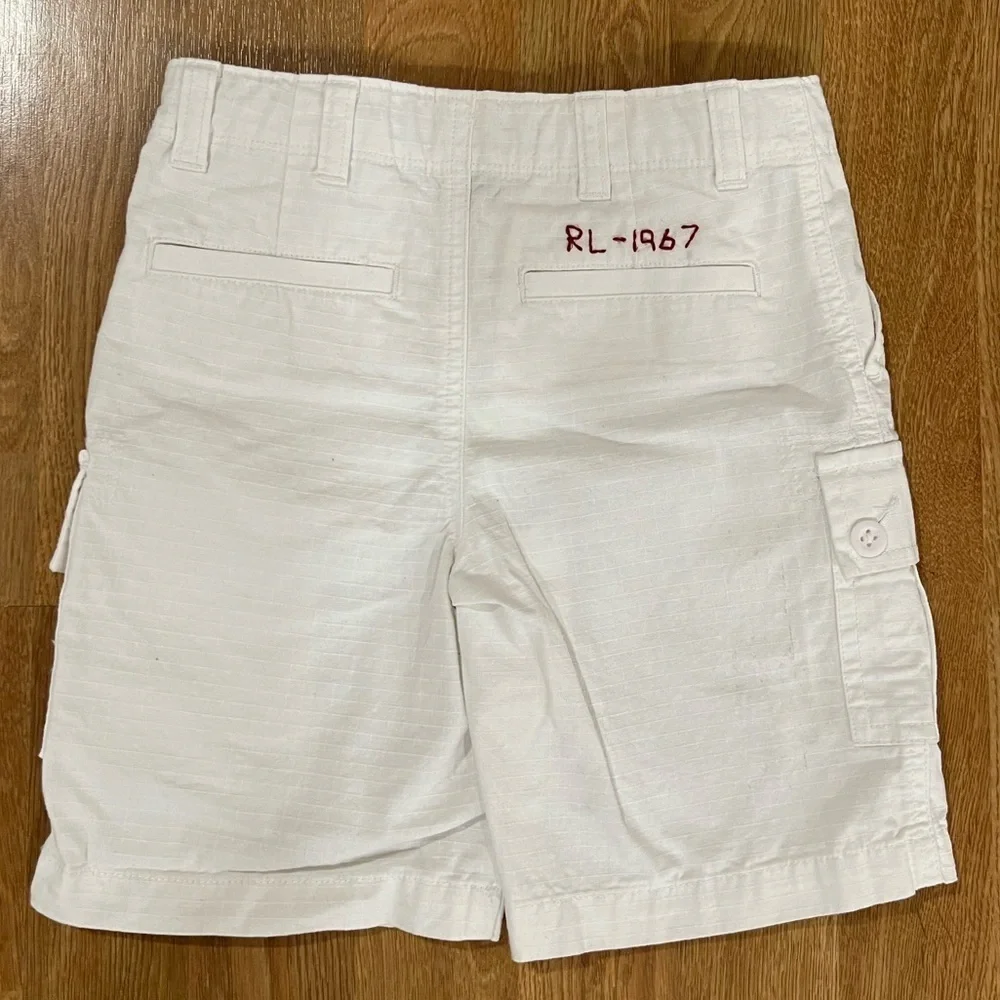 Ralph Lauren Boys White Cargo Shorts Size 5